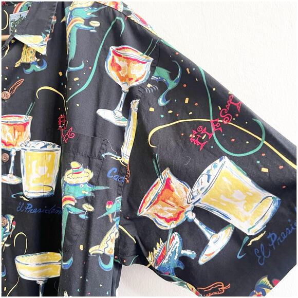 AF/CO Bluewater Men’s Margarita Style Shirt Collared Pocket Jimmy Buffet Vibe XL - Picture 6 of 7